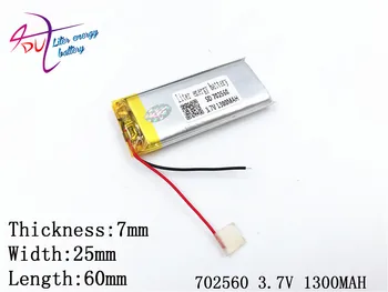 Liter energi-batteri 3,7 V 702560 lithium-polymer-1300mah batteri opladning enhed lettere punkt læsning pen-optager