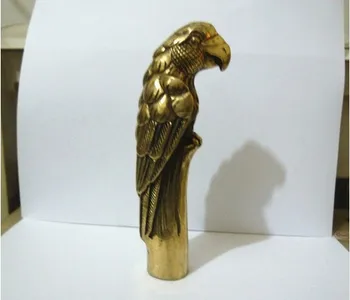 YM 324 bronze Ren Kobber Messing Bedstefar God Heldig Collectible Gammel KINESISK GAMLE KOBBER HÅNDSKÅRNE EAGLE STATUE GÅ