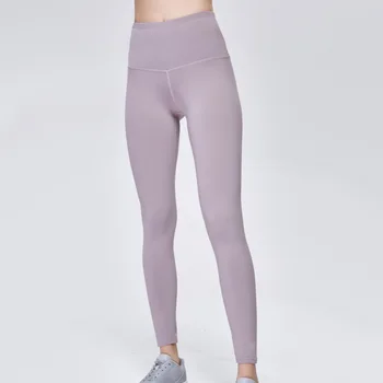 Yoga Bukser til Kvinder High-waisted Elasticitet Tight-Fit Kører Atletisk Bukser Fugtspredende Åndbar Solid Farve Ude Trænings Bukser
