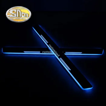 SNCN 4STK Akryl Bevægelige LED Velkommen Pedal Bil Scuff Plate Pedal Dør Karmen Pathway Lys Til Mercedes Benz W211 W212 E200 E220
