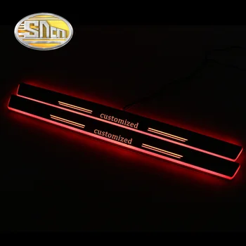 SNCN 4STK Akryl Bevægelige LED Velkommen Pedal Bil Scuff Plate Pedal Dør Karmen Pathway Lys Til Mercedes Benz W211 W212 E200 E220