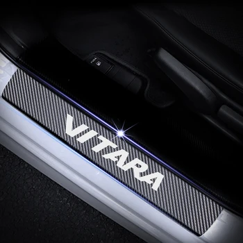 For Suzuki VITARA Dør Karmen Protector Reflekterende 4D Carbon Fiber Sticker Scuff Plate Døren ind Vagt Dør Karmen Car-Styling 4stk