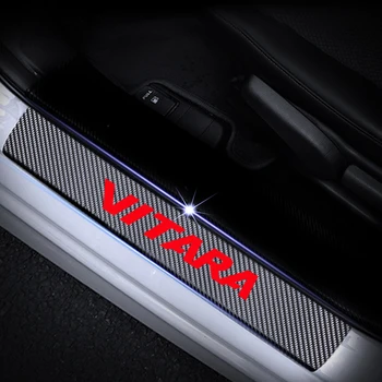For Suzuki VITARA Dør Karmen Protector Reflekterende 4D Carbon Fiber Sticker Scuff Plate Døren ind Vagt Dør Karmen Car-Styling 4stk