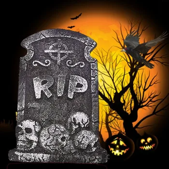 1 stk Halloween Skum Gravsten Skelet Gravsten Hjemsøgt Hus Sten Uhyggelige Rekvisitter Part Indretning Værftet Indretning Tilfældig Stil