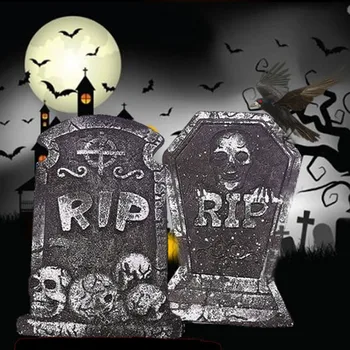 1 stk Halloween Skum Gravsten Skelet Gravsten Hjemsøgt Hus Sten Uhyggelige Rekvisitter Part Indretning Værftet Indretning Tilfældig Stil