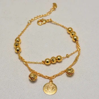 Dubai Arabiske Vintage Bell Guld Farve Kæde Fodlænker Til Kvinder, Mænd Baby Ankel Armbånd, Mode Tilbehør, Stranden Smykker
