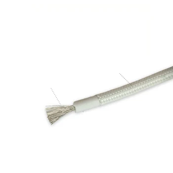 250 Graders Høj Temperatur Tråd Vævet glasfiber Flettet 0.75 Kvadrat Vandtæt Anti olie af Silica Gel Tin Kobber Core Kabel-90M