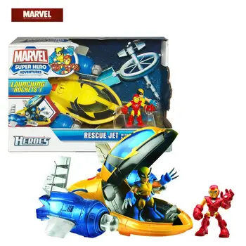 30cm Marvel Avengers superhelte Iron Man, Wolverine Model Flyvemaskine Spiderman Redde Rumskib PVC-Action Figur Legetøj Drenge Gaver