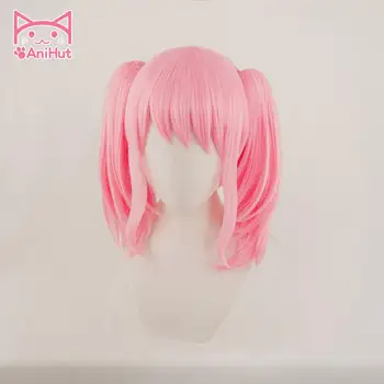 【AniHut】Maruyama Aya Paryk Spil BanG Drøm! Cosplay Paryk Syntetisk Pink Kvinder Hår Animationsfilm Bandori Cosplay Maruyama Aya Kostume