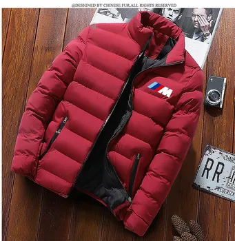 2020 ny mænds vinter varm BMW varme jakke smart termostat solid farve hood varme tøj vandtæt varm jakke