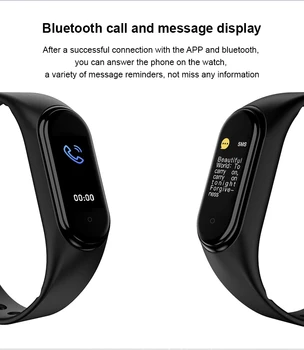 Reloj inteligente 2020 Bluetooth Smart Ur M5 Bluetooth Skridttæller Fitness Tracker Vandtæt Smartbracelet android, ios