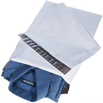 50stk/Masse Hvid Selvklæbende Forsegling Plast Poly Afsendere Mail Tasker Express Envelope Opbevaring Courier Bag Porto Emballage