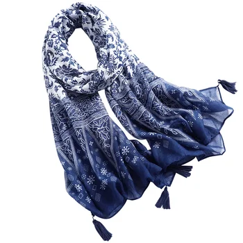 1pc Bomuld Sjal Tørklæde med Frynser af Lange Tørklæde Dame Retro Sengetøj Sjal Vintage Shawl til at Rejse Kvinde