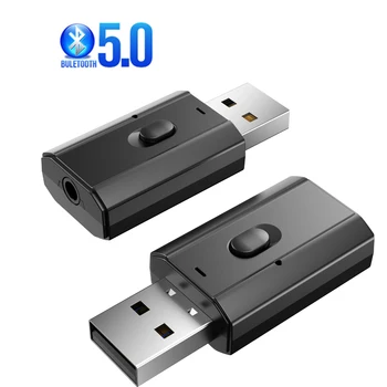 4 i 1 Bluetooth-5.0-adapter driver-gratis håndfri opkald Bluetooth-modtager Bluetooth-senderen 3,5 mm AUX adapter til pc
