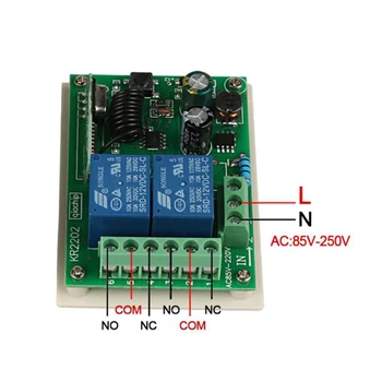 QIACHIP 433Mhz AC 250V 110V 220V 2CH RF-Relæ Modtager Modul Universal Trådløs Fjernbetjening Switch For 433Mhz Fjernbetjening