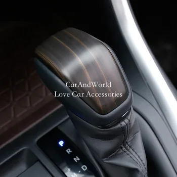 ABS Carbon Fiber Indvendige Gear Shift Knappen Hoved Cap Emblem Dække Trimmer Til 2019 2020 Toyota RAV4 RAV 4 Bil Styling Tilbehør