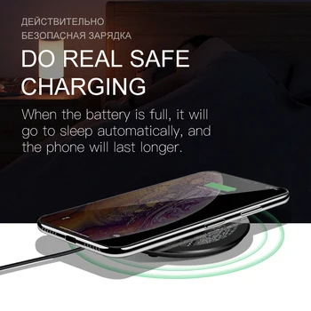 Amzish 15W Hurtigt QI Trådløse Oplader Til iPhone 8 Plus X XR XS Antal Synlige Trådløs Opladning Pad Til Samsung S9 S10 Plus Note 9 8