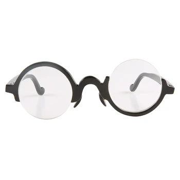 Ulige asymmetrisk halv runde halvcirkel arc buffalo horn ramme semi-rim briller læsning briller optiske briller solbriller