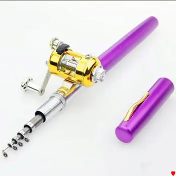1 Sæt Pen Type Fiskestang Mini-Is-Fiskestang Lomme Tømmerflåde Stang Lomme Stang Mini-Pen Is Fiske Stang Lomme