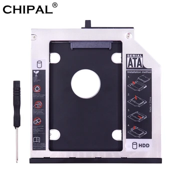 CHIPAL Aluminium SATA 3.0 2nd 9,5 mm HDD Caddie for 2.5