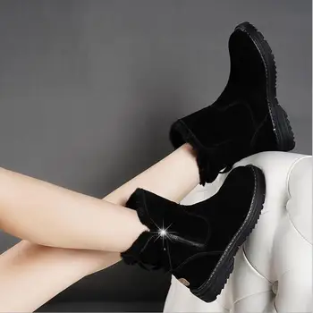 D404 vinter støvler kvinder Platform Kvindelige Varm Botas Mujer Ankel Støvletter Til Kvinder Sne Støvler, Chaussure Bottes Femme