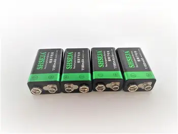 NEW 4PCS 9v batteri 1180mAh Li-ion 9 V Genopladelige Batterier