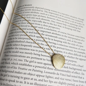 LouLeur 925 sterling sølv, guld shell halskæde mode kreative simpelt vilde udsøgt halskæde til kvinder charme smykker