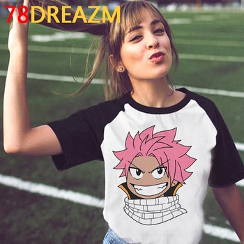 Nye Japanske Animationsfilm Fairy Tail T-Shirt Kvinder Kawaii Hip Hop Sommer Toppe Tegnefilm Grafiske Tees Unisex Manga Harajuku T-shirt Kvindelige