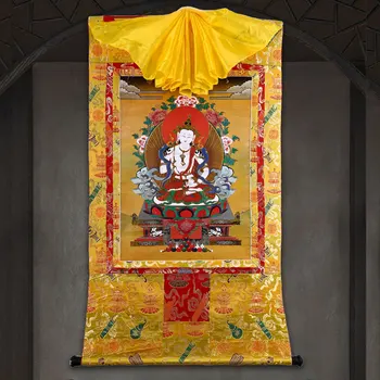 Engros Buddhistiske forsyninger 120CM store Greco-Buddhistiske Tibet Vajrasattva mahasattva Buddha Thang-ga Thangka hænge maleri