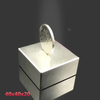 1stk N52 Neodym-Magnet 40x40x20mm Super Stærk Magnet Kraftige Sjælden-Jordart-Blok NdFeB 40*40*20mm Neodym-Magneter