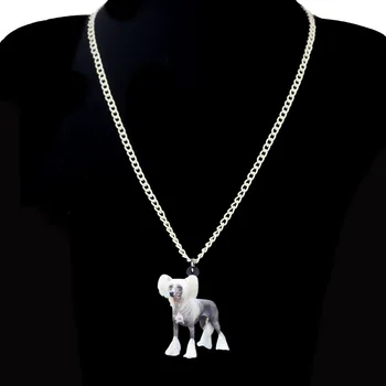 WEVENI Oprindelige Akryl Mode Kinesisk Hårløs Hund Smykke Sæt Øreringe, Halskæde Dyr Engroshandel For Kvinder, Piger, Party Gave