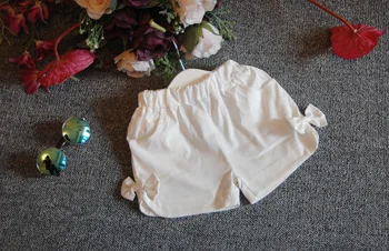 Nye Sommer Pige Blomster Vest + Shorts 2018 koreanske Piger Chiffon bluse med sløjfeknude Shorts Sæt 3-7 år