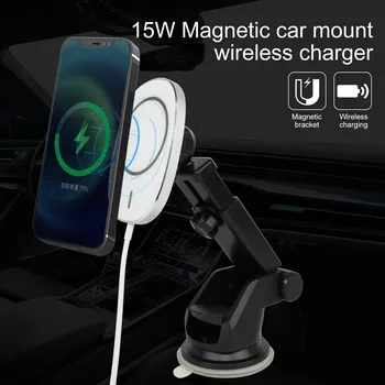 15W Nye Magnetiske Trådløs Bil Oplader Mount til iPhone 12 Pro Max mini Magsafe Hurtig Opladning Trådløse Oplader, Bil, Telefon Holder