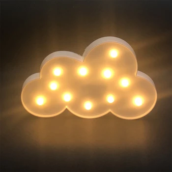 Dejlig Cloud-Stjernede Månen LED-3D-Light Night Light Søde Børn Gave Legetøj Til Baby, Børn, Soveværelse Dekoration Lampe Indendørs Belysning
