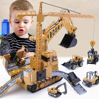 Bil Children ' s Toy Store Gravemaskine Toy Engineering Køretøj Indstillet Legering Simulering Truck Series Dreng Gravemaskine Model Baby Gaver