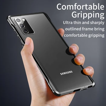 For Samsung Note 20 Ultra Kofanger Ultra Tynd Metal-Aluminium Bumper Frame Case Cover til Samsung Galaxy S 20 Ultra S20 Plus S20+