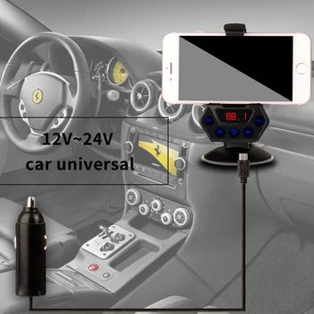 JINSERTA Bil MP3-Afspiller, Bluetooth, FM-Senderen til Trådløse Modulator Bil Kit Håndfri Telefon Indehaveren Støtte TF Kort