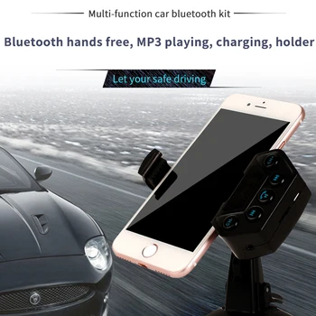 JINSERTA Bil MP3-Afspiller, Bluetooth, FM-Senderen til Trådløse Modulator Bil Kit Håndfri Telefon Indehaveren Støtte TF Kort