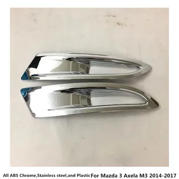 Bil ABS Krom Cover Trim Tilbage Hale Bag Tåge Lys Lampe Ramme Stick Panel For Mazda 3 Mazda3 Axela M3 2016 2017 2018