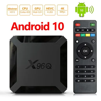 X96Q TV-BOKSEN android 10 Allwinner H313 Quad Core smart tv, android tv 4K Smart tv-box Set-Top-Boks Media Player PK x96 mini t95