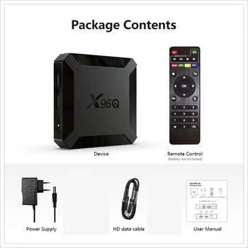 X96Q TV-BOKSEN android 10 Allwinner H313 Quad Core smart tv, android tv 4K Smart tv-box Set-Top-Boks Media Player PK x96 mini t95