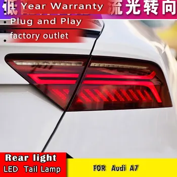 Ny Baglygte Tilbehør til Audi A7 baglygter 2011-2017 LED baglygte Bageste Lampe i bevægelse igen signal light Car Styling
