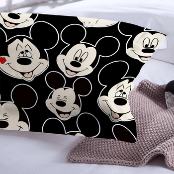 Disney Mickey-Sengetøj Sæt Søde tegneserie Dynebetræk Pudebetræk Tvilling, Fuld, Dronning King Size Børn sengelinned