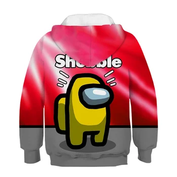 2020 Blandt Os Hoodie 3D Børn Sweatshirt langærmet Drenge Piger Print Unisex Hoodie Streetwear Video Spil Harajuku Tøj