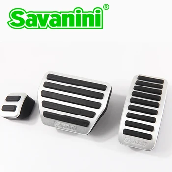 Savanini Helt Nye 3stk Aluminium med Non-Slip Foden Hvile Brændstof Gas bremsepedalen Dækning For Nissan Teana I 2008-2016