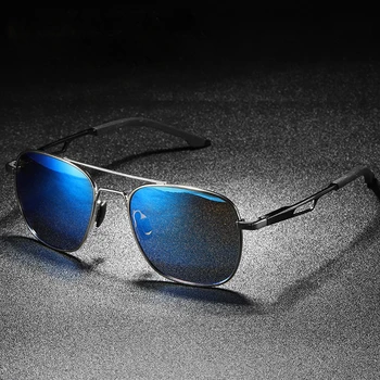 IGUETTA Square Solbriller Brand Designer Mænd Polariserede solbriller Til Mænd Farverige Linser Pilot Solbriller Høj Kvalitet IYJC363