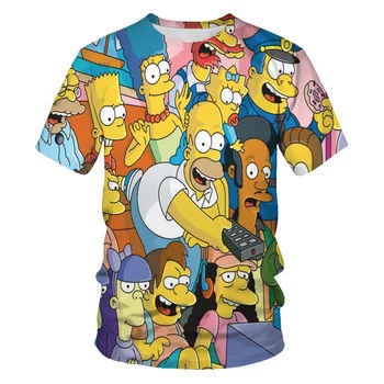 De Homer Simpsons 3d-Print T-Shirt med Bart Simpson Hus Tøj Homer Simpsons Sweatshirt Kostume Mænd/kvinder Simpson-Familien Shirt