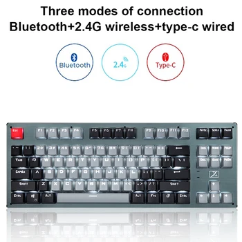 2,4 G Wireless Tri-mode Bluetooth-Type-C USB-Mekanisk Tastatur Mekanisk Gaming Tastatur Til Macbook Tablet-PC Gamer