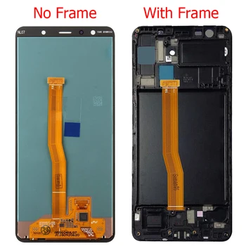 Original A7 2018 AMOLED LCD-For Samsung Galaxy A7 2018 A750 Skærm Med Frame 6.0