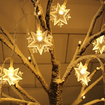 Star Månen LED Lys Streng Batteriet Christmas Fe bryllupsfest Garland Lys Indretning Fe lyskæder